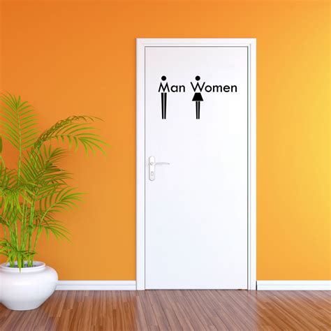 Sticker Wc Man And Women Stickers Toilettes Ambiance Sticker