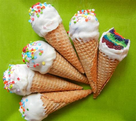 Rainbow Ice Cream Cone Cake Bites – Edible Crafts