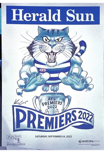 Afl Premiers Geelong Cats Poster Mark Knight Herald Sun Bumper