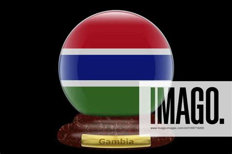 3d Flag Of Gambia On A Globe 3d Flag Of Gambia On A Globe Background