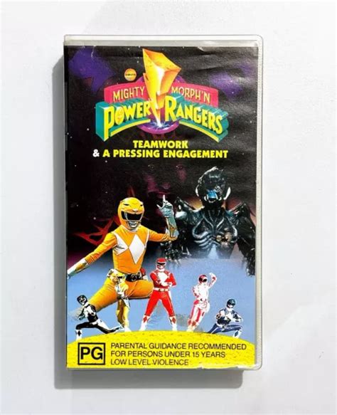 POWER RANGERS MIGHTY Morphin VHS Tape Teamwork Pressing Engagement PG