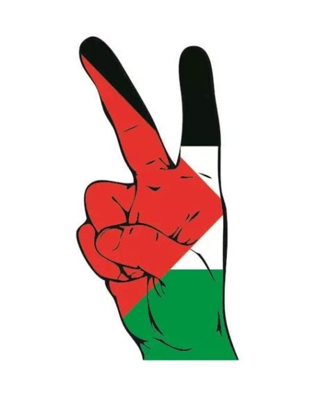 Aufkleber Peace Finger Pal Stina Flagge Fahne Autoaufkleber Sticker Eur