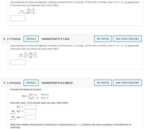 [solved] Use Properties Of Limits And Algebraic Me Solutioninn