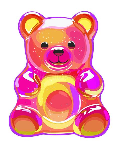 Colorful Gummy Bear Jelly Bear Fruit Gummy Stock Illustration Illustration Of Colorful Color