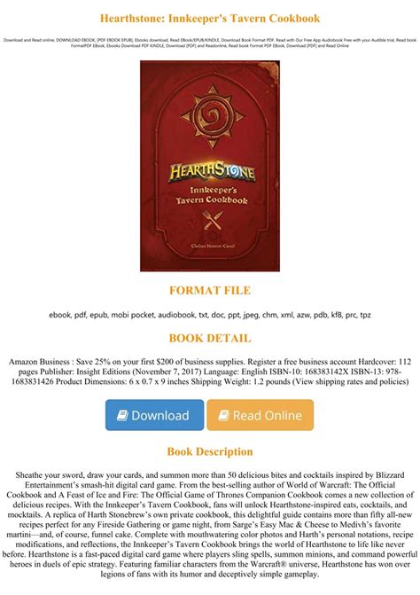 Hearthstone: Innkeeper's Tavern Cookbook 8