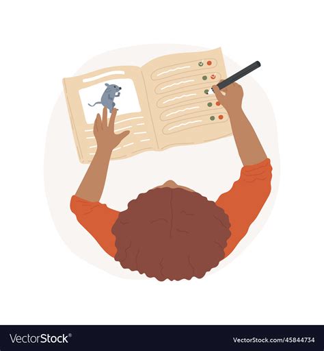 Reading comprehension isolated cartoon Royalty Free Vector