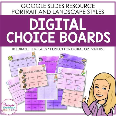 Choice Board Template Editable