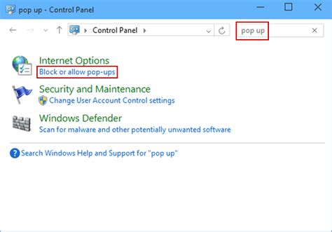 Turn Off Or On Pop Up Blocker For Ie On Windows 10