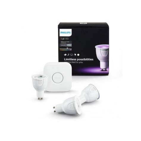 Philips Hue White And Color Ambiance Gu10 Starter Kit Fuld Farve