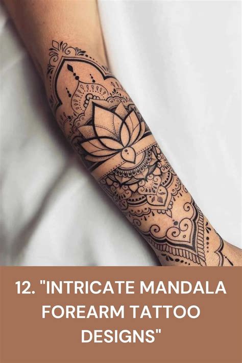 Intricate Mandala Forearm Tattoo Designs Tatuaggi Polso Tatuaggi