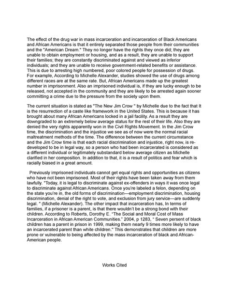 Mini-Paper The New Jim Crow - SOC 101 - CCP - Studocu