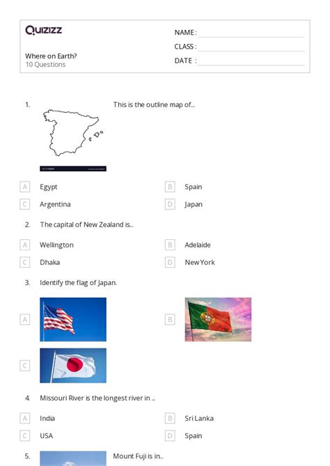 50 Countries In Europe Worksheets For 4th Class On Quizizz Free