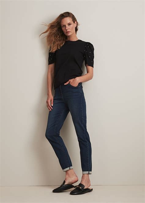 Jolie Mid Wash Relaxed Skinny Jeans Matalan