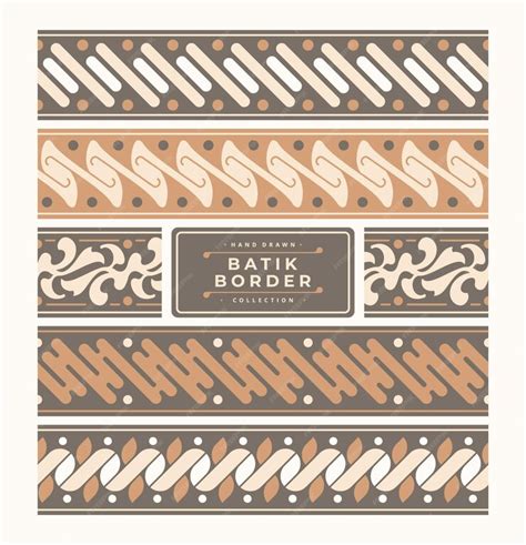 Premium Vector Elegant Batik Border Vector Collection