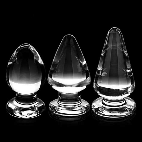 Large Crystal Butt Plug Vagina Ball Big Pyrex Glass Anal Dildo Bead