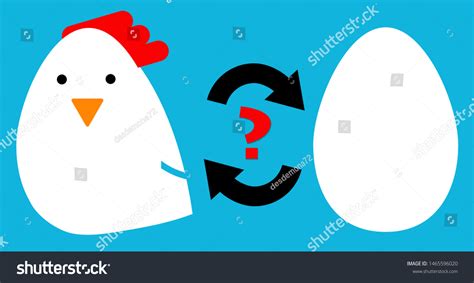 Chicken Egg Causality Dilemma Which One Stock Illustration 1465596020 | Shutterstock