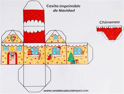 Casita Imprimible De Navidad La F Brica De Los Peques