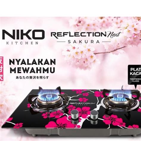 Jual NIKO KOMPOR TANAM MEJA 2 TUNGKU 2IN1 REFLECTION NEXT SAKURA