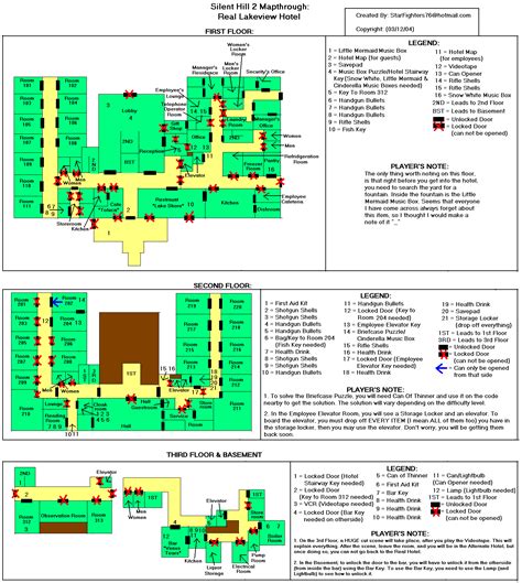 Silent Hill 2 Lakeview Hotel Map (GIF) - StarFighters76 - Neoseeker ...