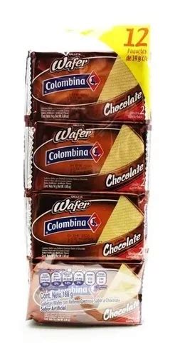 Galleta Waffer Colombina Sabor Chocolate 12 Paq De 14 Grs Mercadolibre