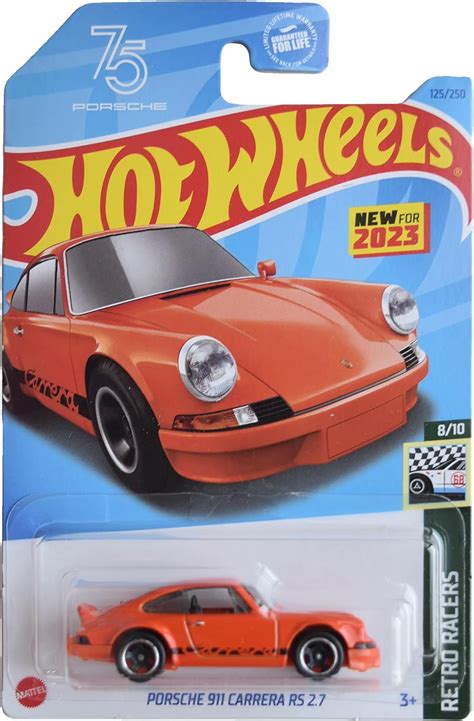 Amazon Hot Wheels Porsche 911 Carrera RS 2 7 Retro Racers 8 10 Orange 125 250 Toys Games
