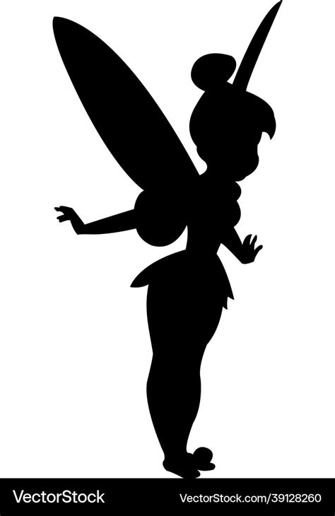 Tinkerbell Flying Silhouette Printable