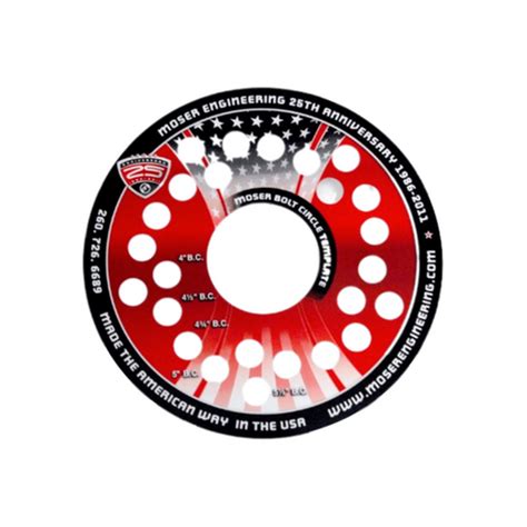 bolt pattern template moser engineering  redbird speed