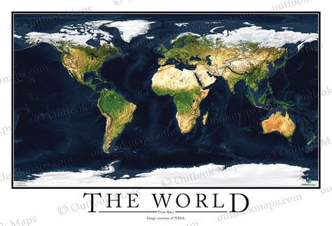 satellite map poster  world high detailed image