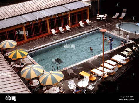 1980s sanno hotel swimming pool hi-res stock photography and images - Alamy