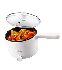 Amazon Mini Electric Pot For Cooking 3L Non Stick Hot Pot Electric Cooker Portable Ramen