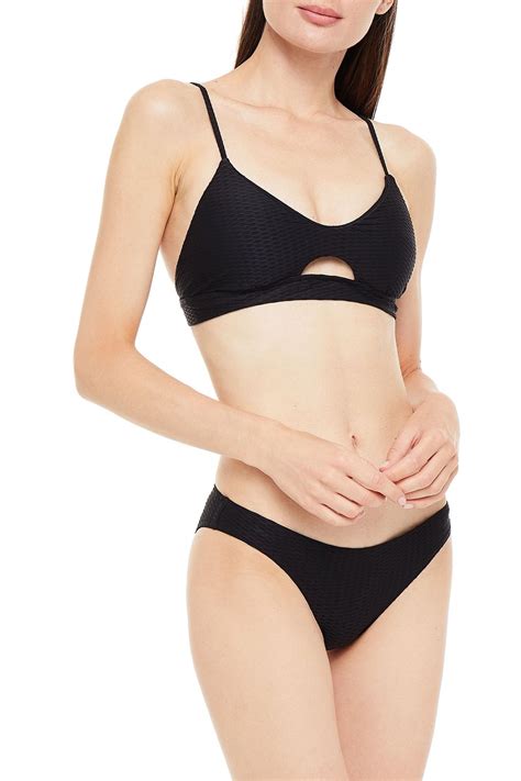 Seafolly Cutout Stretch Jacquard Bikini Top The Outnet