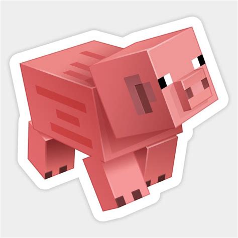 Minecraft pig sticker | Minecraft party decorations, Minecraft pig, Minecraft birthday party