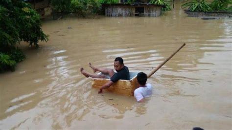 Banjir Di Pitumpanua Keera Warga Kesulitan Dapat Air Bersih Bpbd Wajo