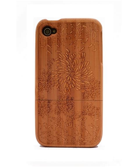 Firework Engraved Bamboo Iphone 44s Wood Case Wood Case Engraved