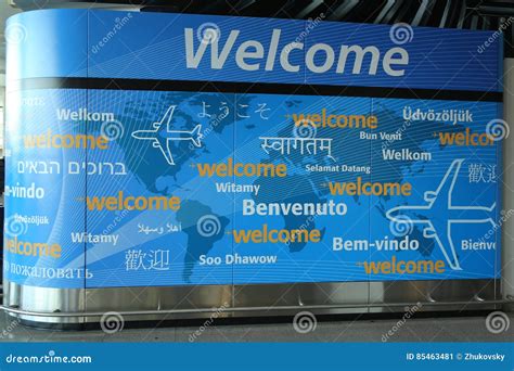 Welcome Sign Inside Of Delta Airline Terminal 4 At JFK International ...