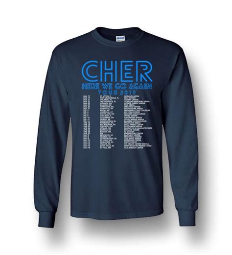 Cher 2019 T Goddess Of Pop Music Concert Tourback Long Sleeve T