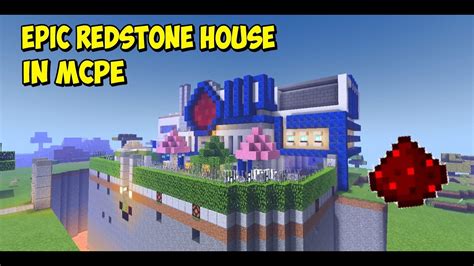 RUMAH FULL REDSTONE EPIC PART 1 SHOWCASE MAP MCPE YouTube