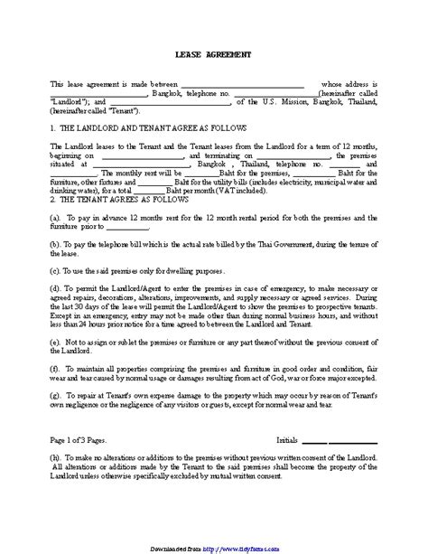 Lease Agreement Pdfsimpli