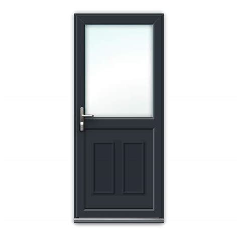 Anthracite Grey Upvc Door Half Glazed With Clayton Panel Affordable