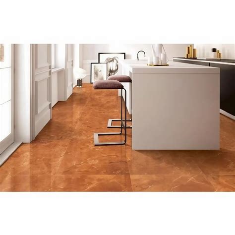 Ceramic Glossy Navona Brown Floor Tiles, Thickness: 10mm, Size: 120 x ...