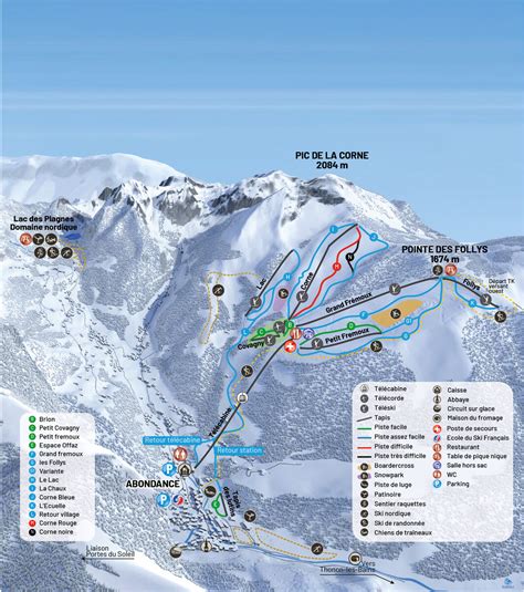 BERGFEX Pisteplan Abondance Portes Du Soleil Panoramakaart