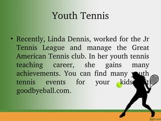 Kids tennis drills and equipments | PPT