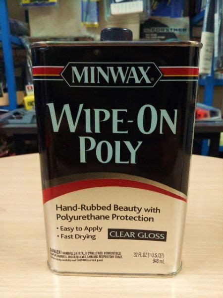 Minwax 60900000 Wipe-on Poly Finish Clear, Quart, Gloss [ Home Tools ...