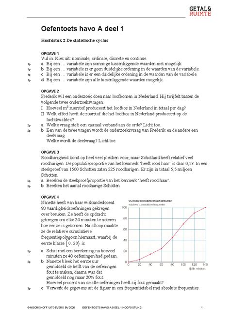 Hoofdstuk 1 En 2 Oefentoets NOORDHOFF UITGEVERS BV 2020 OEFENTOETS