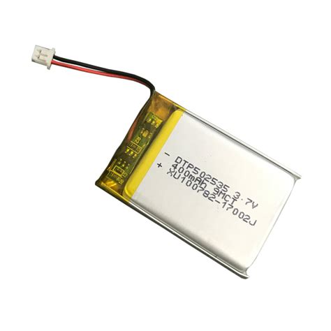 Dtp Customized 502535 3 7V 400mAh Rechargeable Lithium Ion Polymer