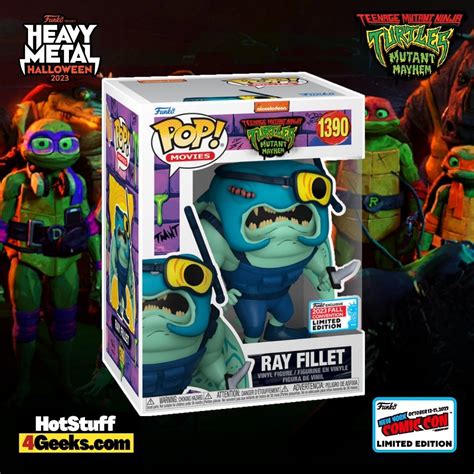 NYCC 2023 TMNT Mutant Mayhem Ray Fillet Funko Pop Figure