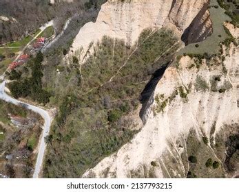 Amazing Aerial View Melnik Sand Pyramids Stock Photo 2137793215 ...