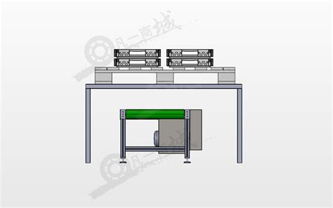 带置物台皮带输送机3d图下载凡一商城