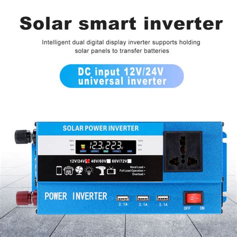 Pure Sine Wave Power Car Inverter 12v 24v Ac 220v 600w1200w1600w