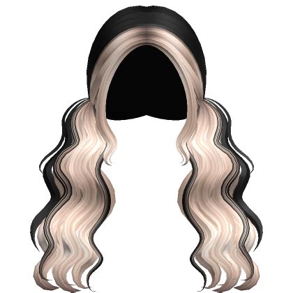 Long Ocean Waves Curly Pigtails Black Platinum Roblox